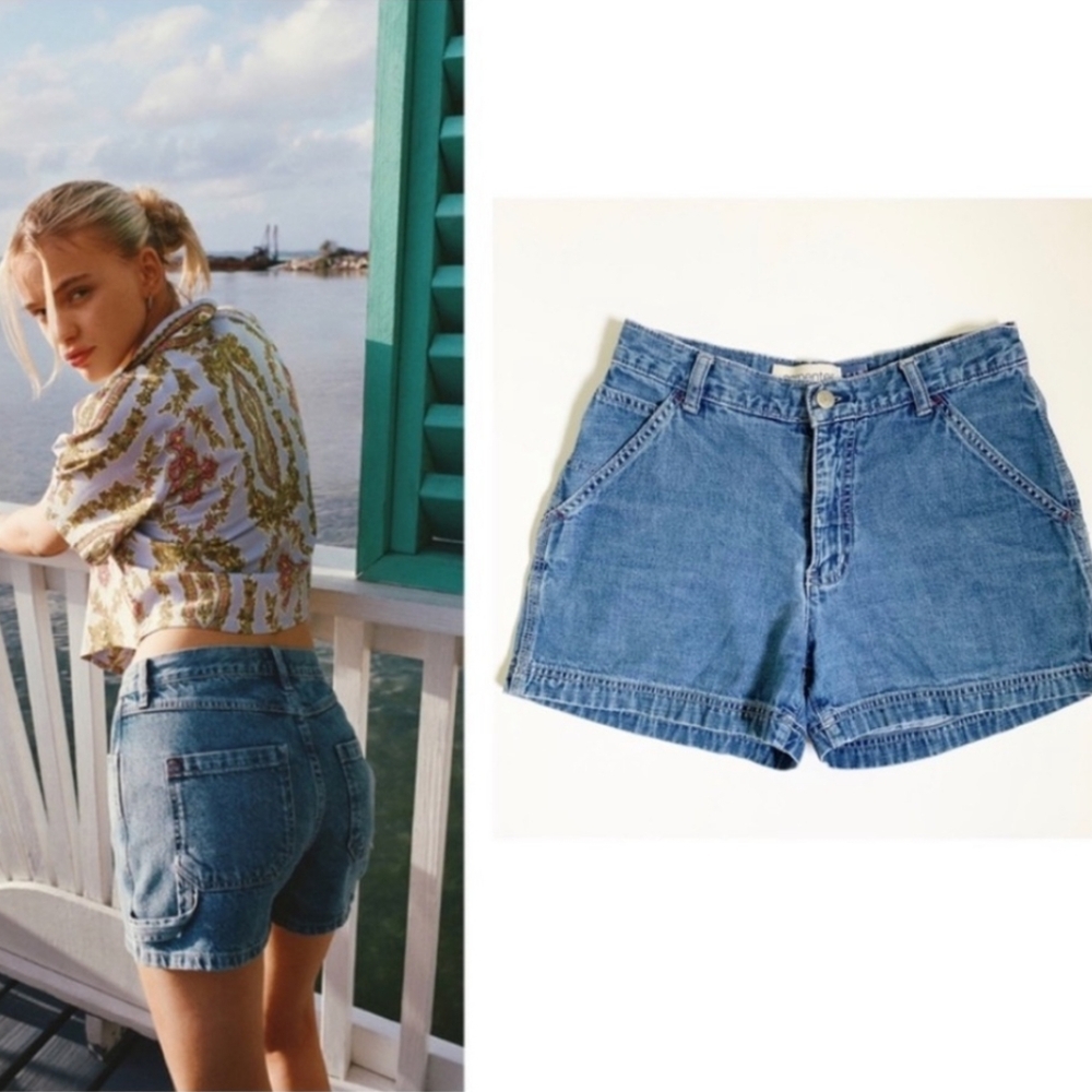 Vintage Y2K Gap Carpenter Denim Shorts 100% Cotton Size 8